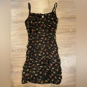 Floral body con mini dress